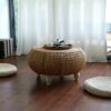 HIZLJJ Furniture Rustic Farmhouse Round Wood Coffee Accent Table Living Room Tatami Coffee Floor Balcony Double Coffee Tables