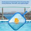 5ft Pool Skimmer Net - Swimming Pool Leaves Cleaning Net Fine Mesh Rake Net - 3 Detachable Spiral Interface Aluminum Pole Pool Leaf Cleaner Suppl