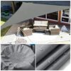 Triangle Sun Sail Shade Waterproof, 3m x 3m x 4.3m Grey Beige Right Angle Garden Canopy with 2 Colors 4 Sizes Optional, 3 Ropes, UV Block, Patio