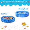 Paddling Pools for Kids, Inflatable Baby Swimming Pool, 3 Ring Paddling Pool with Inflatable Safety Bubble Floor, Small Paddling Swimming Pools f