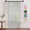 HSYLYM Knitting String Curtain Panels Dense Polyester Fringe Curtain Fly Screens Room Divider for Door Window DecorEcru90x200cm