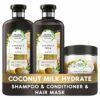 Herbal Essences Coconut Oil Vegan Shampoo and Conditioner Set for Dry Hair Hydrating Coconut Shampoo And Conditioner A Set of Natural Hair Produc