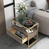 Round Coffee Table Coffee Table Coffee Table for Living Room MidCentury Sofa Side Table with 3 Tier Storage Shelf and 1 Drawer Modern Home Office