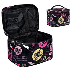Focenat Makeup Bag Portable Waterproof Travel Cosmetic Bag for Women Large Capacity Makeup Organiser Bag Travel Makeup CaseCosmetic Cases Makeup