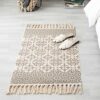 Boho Runner Rug 60x130cm Hallway Runner Machine Washable Carpet Runner with Tassel Cotton Area Rugs Carpet Runner Non Slip Hallway Rugs for Livin