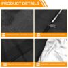 Errum Garden Furniture Cushion Storage Bag, 200x75x60cm Heavy Duty Rip Proof 420D Oxford Fabric Waterproof Christmas Tree Storage Bag with Handle