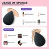 Hygea Beauty Makeup Sponge  Set of 5 Multicoloured NonLatex Soft Beauty Blender for Cream Powder and Liquid Teardrop  Multicolour