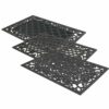 Chattels Classic Ornate Rubber Scroll Door Mat Garden Outdoor Heavy Duty 60 X 40cm (Open Diamond Grid Scroll Doormat Design)