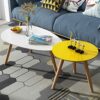 Wood Nesting Coffee TableMinimalist Sofa Side Tables Set Of 2Modern Nesting TableSide End Table For Small SpacesEasy Assemblyfor Living Room Bedr