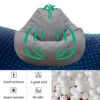 miuline Large Bean Bag Chair Sofa Couch Cover Without Filler Cover Only Lazy Lounger High Back Bean Bag Chair With Three Side Pockets for Adults