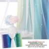 NICETOWN Blackout Curtains for Living Room  Large Window Covering with CutOut Stars Mix Net Curtains for Light Filter  Privacy Protected 2 Panels