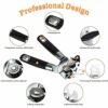 Navani Stainless Steel Can Opener Manual That Work Comes with 2 Additional Smooth Edge Tin Opener Replacement Blades and Also an Ergonomically Ja