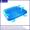 Easylife Gel Support Cushion, Office Chair Cushion, Pressure Cushion, Gel Seat Cushion, Gel Cushion, Pressure Relief Cushion, W40 x D34 x H4.4cm