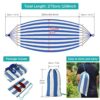 MOSFiATA 285x155cm Hammock with Spreader Bars, Camping Hammock Outdoor, with Thickened Durable Canvas Fabric and Sturdy Metal Knot, 550 lb Load C