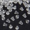 200pcs Earring Backs for Studs Earring Back Soft Clear Ear Safety Back Pads Backstops Bullet Clutch Stopper Replacement for Fish Hook Earring Stu
