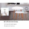 HZF Small Apartment Coffee Table Table Set Simple And Compact Tea Table Bedroom Living Room Round Small Table Set End TableColorWhiteSizeA