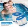 Haoheng Hot Tub Filter Cartridges VI for Bestway Filter Replacement for Lay-Z-Spa Miami, Swimming Pool, Vegas, Monaco, Palm Springs, 2 Filters1