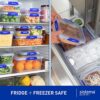 Sistema KLIP IT PLUS Food Storage Containers | 1 L | Leak-Proof, Stackable & Airtight Fridge/Freezer Containers with Lids | BPA-Free Plastic | Re