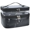 MKPCW Makeup Bags Double Layer Travel Cosmetic Cases Make up Organizer Toiletry Bags Pink