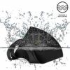 Fabric Breathable Face Mask with Ear Loops Reusable Soft Washable Durable for Everyday Public Use Black