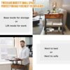 ORGXpert Lift Top End Table with Charging Station Mobilizable Narrow Side Table with Storage Shelf and USB Ports  Power Outlets Vintage Nightstan