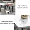 JKGHK Nesting Table Rectangle Set Of 2Creative Wood Nesting Coffee TableSofa Side End Tableswith Adjustable Foot Padfor Living Room Bedroom Balco