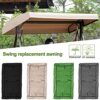 XYQSBY Outdoor Patio Swing Canopy Replacement Top Cover Swing Canopy Cover Waterproof Replacement Canopy Top for Patio Yard Porch Swing Cover 3 S