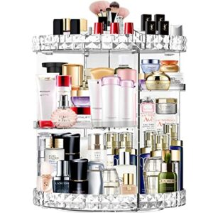 Makeup Organiser 360 Degree Rotating 7 Adjustable Layers Large Capacity Cosmetic Organiser Transparent Make Up Organisers and Storage