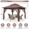 Ej.Victor Metal Gazebo, Pop Up Gazebo with Sides 3m x 3m, Canopy Outdoor, Marquee Garden Gazebo Metal Pergola for Event Shelter,Camping,Party Ten