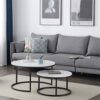 Side table 2 in 1 Nordic Living Room Round Coffee Tables Apartment Bedroom Bedside Table Home Furniture Restaurant Color  Picture color Size  One
