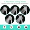 Shower Head, Autkors 5 Spray Modes Universal Handheld Shower Head, Self-Cleaning, Never Clog and Full-Chrome Shower Head Spray for Bathroom