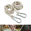 apofly Tree Swing Ropes, 2Pcs 4M Hammock Hanging Rope Adjustable Swing Hooks Strap Garden Furniture Accessories
