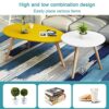 Wood Nesting Coffee TableMinimalist Sofa Side Tables Set Of 2Modern Nesting TableSide End Table For Small SpacesEasy Assemblyfor Living Room Bedr