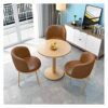 Table and Chairs Dining Set Farmhouse Style Coffee Shop Tables and Chairs Home Living Room Dining Table and Chairs Simple Coffee Table Leisure Ta