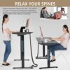 cheertech Electric Height Adjustable Standing Desk, Luxury Editon, 140 x 60cm Electric Sit Stand Desk Lifting Computer Workstation, Ergonomic Sta
