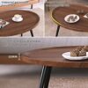JKGHK Nesting Coffee Table Wood RoundModern Accent Sofa Side End TablesCreative Coffee TablesNightstand Set Of 2 With Adjustable Foot Pad For Liv