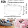 YHNMK Large Bean Bag Chair Cover 5FT6TF7FT Soft Memory Bean Bag Chair with Microsuede Cover Furniture and Accessories for Dorm Room No Filler Bea