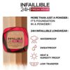 LOreal Paris Infallible 24H Fresh Wear Foundation In A Powder Longwear Coverage Mattifying Finish Available In 6 Shades Shade 120 Vanilla
