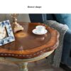 YIXIN2013SHOP Coffee Table Wooden Small Round Table Retro Coffee Table Balcony Living Room Bedroom Home Hotel Homestay Small Side Table Side Tabl