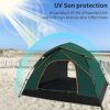 GEEDIAR Automatic Pop Up Tent for 3-4 Person,Upgraded Camping Tent Waterproof & UV Protection Instant Portable Dome Tent with Carrying Bag for Fa