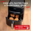 Tefal Easy Fry Precision 2-in-1 Digital Air Fryer and Grill 4.2 Litre Capacity 8 Programs inc Dehydrator Black EY5058, 1550W