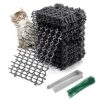 12 Pcs Cat Repellent Mat with Spikes, Cat Scat Mat Flat Prickle Strip Dig Stopper Cat Spikes Cat Stopper for Outdoor Garden Fence Protector with