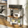 Dripex 2-Tier Printer Desktop Stand Holder, Multi-Purpose Desk Organizer Storage Shelf Fax Rack File Books Shelf 43.5x28x27.5cm