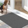 DEXI Door Mat Outdoor 43.5 X 75 cm,Dirt Trapper Mat Non Slip,Front Doormats Outside Shoes Scraper,Waterproof,Easy-Clean Entrance Outdoor Rug for