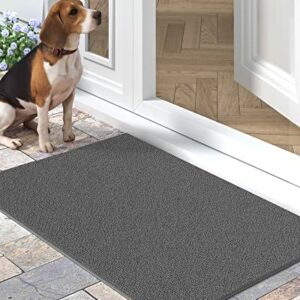 DEXI Door Mat Outdoor 43.5 X 75 cm,Dirt Trapper Mat Non Slip,Front Doormats Outside Shoes Scraper,Waterproof,Easy-Clean Entrance Outdoor Rug for