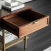 KIZQYN Sturdy Coffee Table Square Wood Side Table Modern Living Room Sofa Side Decor Small Coffee Table Home Retro Drawer Storage Bedside Table O