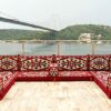 U Shaped Arabic Sofa Set Terrace Pallet Sofa Maroon Sectional Sofas Floor Cushions Arabic Majlis Pouffs Turkish Floor Seating Set U Sofa Full Set