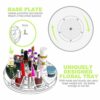 Boxalls Makeup Organiser Rotating Plus Size 8 Layer Large Capacity 360 Degree Cosmetics Organiser Spinning Make up Stand Clear Skincare Makeup Ca