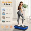Dskeuzeew Vibration Plate Exercise Machine - Oscillation, Waver Machine Vibration with Bluetooth Speakers, Rope Skipping 99 Levels Massage Vibrat