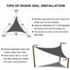 Triangle Sun Sail Shade Waterproof, 3m x 3m x 4.3m Grey Beige Right Angle Garden Canopy with 2 Colors 4 Sizes Optional, 3 Ropes, UV Block, Patio